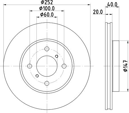 Mintex MDC2813C - Brake Disc autospares.lv