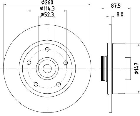 Mintex MDC2839C - Brake Disc autospares.lv