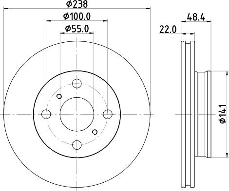 Mintex MDC2833C - Brake Disc autospares.lv