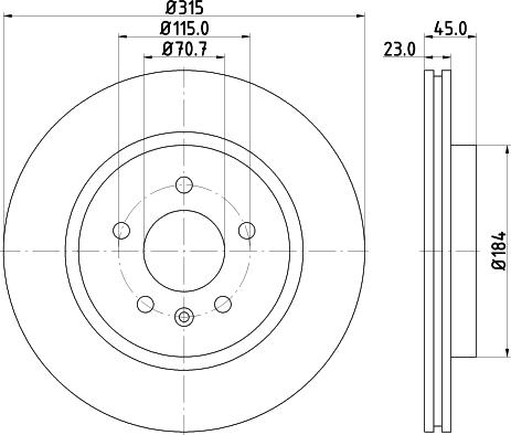 Mintex MDC2363 - Brake Disc autospares.lv