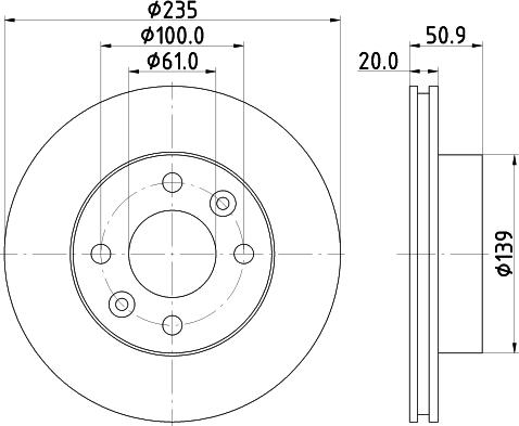 Mintex MDC2325 - Brake Disc autospares.lv