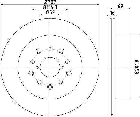 Mintex MDC2371 - Brake Disc autospares.lv