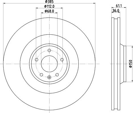 ATE 24.0136-0107.1 - Brake Disc autospares.lv