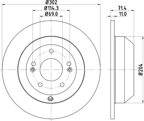 Mintex MDC2245 - Brake Disc autospares.lv