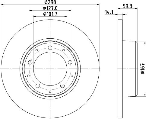 Mintex MDC2259 - Brake Disc autospares.lv