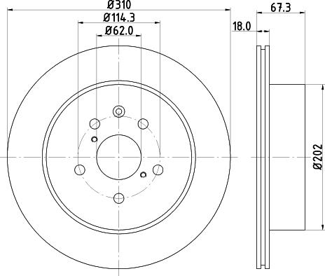 Mintex MDC2250 - Brake Disc autospares.lv