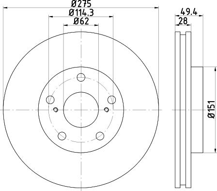 Mintex MDC2257 - Brake Disc autospares.lv