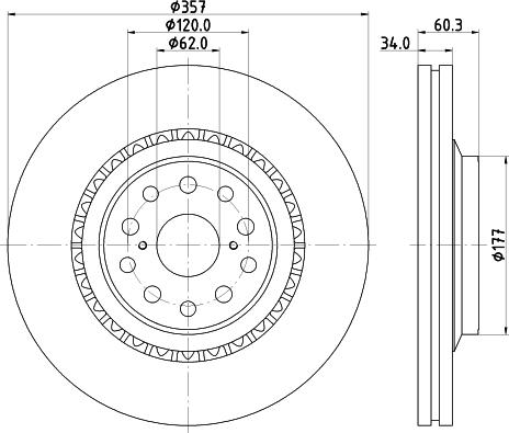 Mintex MDC2269R - Brake Disc autospares.lv