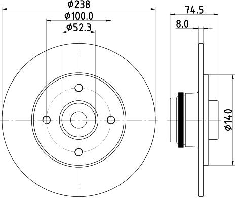 Mintex MDC2266 - Brake Disc autospares.lv