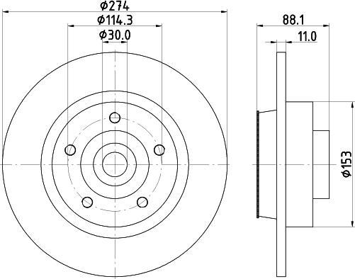 Mintex MDC2284 - Brake Disc autospares.lv