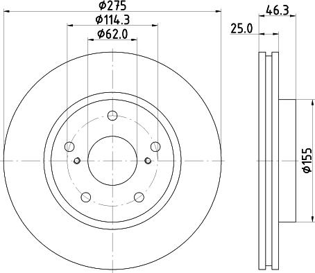 Mintex MDC2285 - Brake Disc autospares.lv