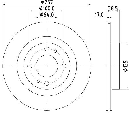 Mintex MDC2743 - Brake Disc autospares.lv