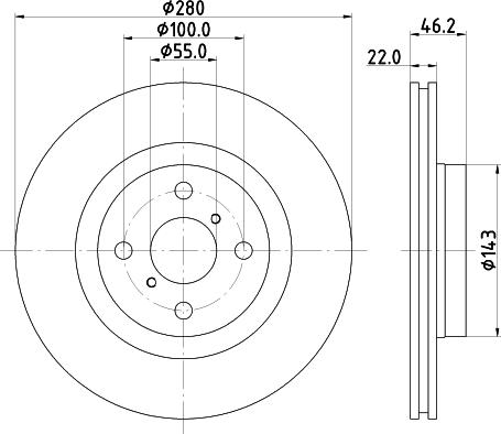 Mintex MDC2763 - Brake Disc autospares.lv