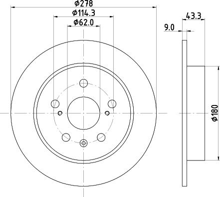 Mintex MDC2715 - Brake Disc autospares.lv