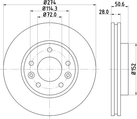 Mintex MDC2776C - Brake Disc autospares.lv