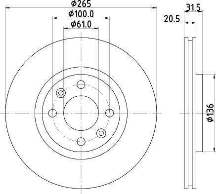 Mintex MDC705 - Brake Disc autospares.lv