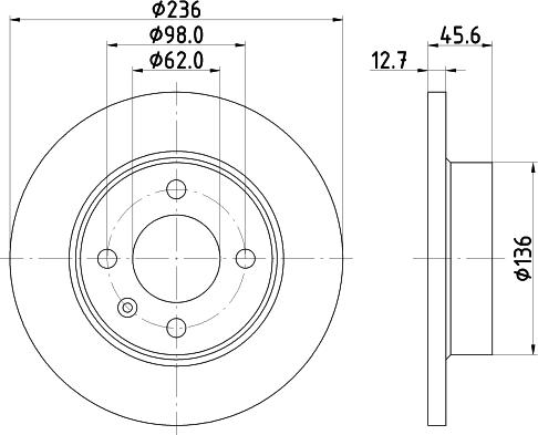 Mintex MDC711 - Brake Disc autospares.lv