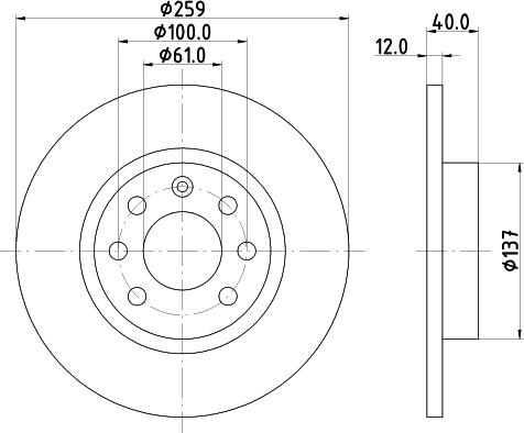 Mintex MDC732 - Brake Disc autospares.lv