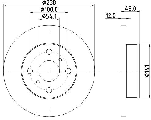 Mintex MDC725 - Brake Disc autospares.lv