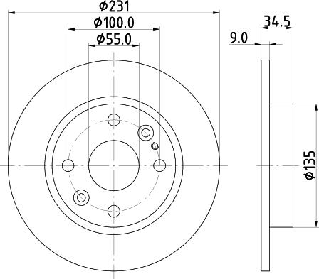 Mintex MDC772 - Brake Disc autospares.lv