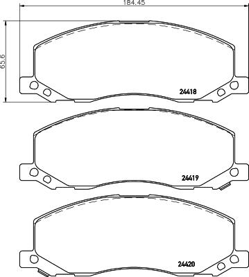 Mintex MDK0255 - Brake Set, disc brakes autospares.lv