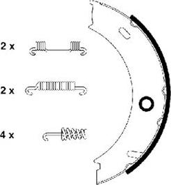 Mintex MFR498 - Brake Shoe Set, parking brake autospares.lv