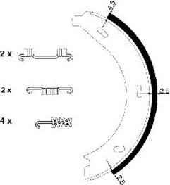 Mintex MFR473 - Brake Shoe Set, parking brake autospares.lv