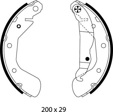 Mintex MFR594 - Brake Shoe Set autospares.lv