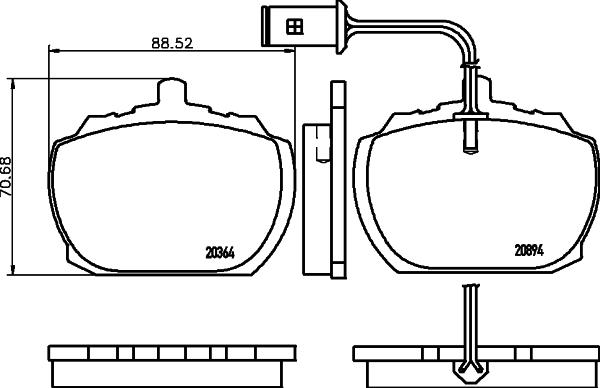 Mintex MLB72 - Brake Pad Set, disc brake autospares.lv