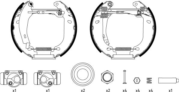 Mintex MSP080 - Brake Shoe Set autospares.lv