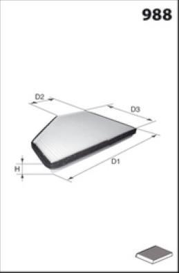 MISFAT HB124C - Filter, interior air autospares.lv