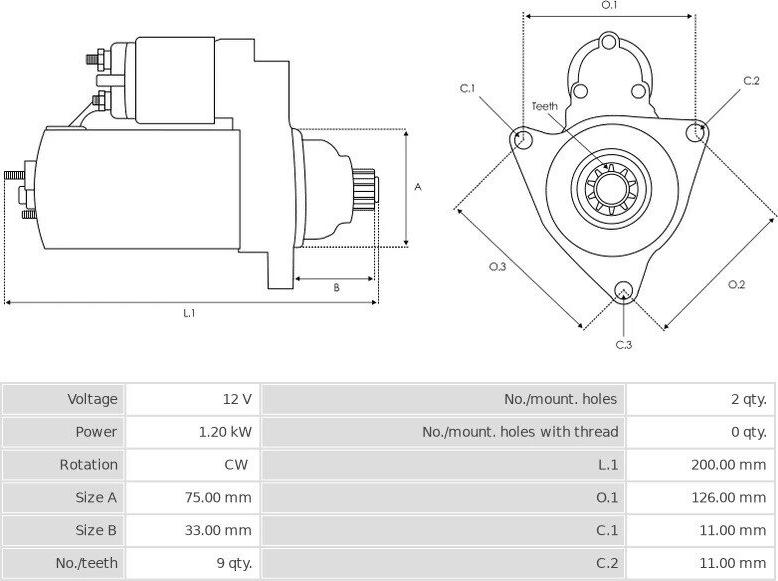 Mitsuba SM442-32 - Starter autospares.lv