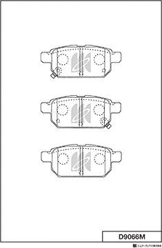 MK Kashiyama D9066M - Brake Pad Set, disc brake autospares.lv