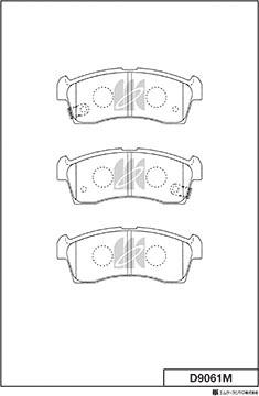 MK Kashiyama D9061M - Brake Pad Set, disc brake autospares.lv