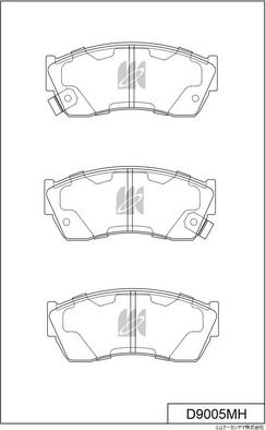 MK Kashiyama D9005MH - Brake Pad Set, disc brake autospares.lv