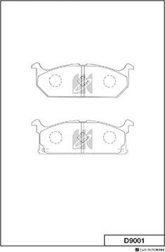 MK Kashiyama D9001 - Brake Pad Set, disc brake autospares.lv