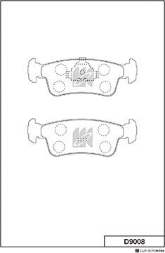 MK Kashiyama D9008 - Brake Pad Set, disc brake autospares.lv