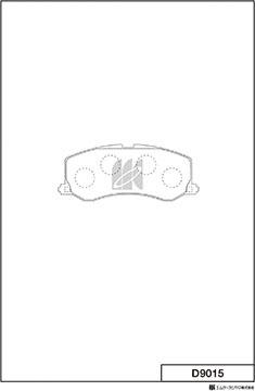 MK Kashiyama D9015 - Brake Pad Set, disc brake autospares.lv