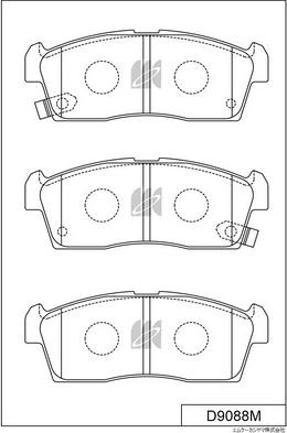 MK Kashiyama D9088M - Brake Pad Set, disc brake autospares.lv