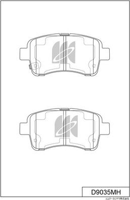 MK Kashiyama D9035MH - Brake Pad Set, disc brake autospares.lv