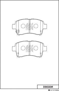 MK Kashiyama D9035M - Brake Pad Set, disc brake autospares.lv