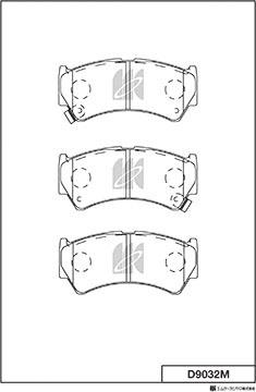 MK Kashiyama D9032M - Brake Pad Set, disc brake autospares.lv