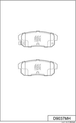 MK Kashiyama D9037MH - Brake Pad Set, disc brake autospares.lv