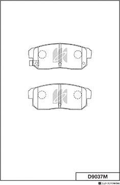 MK Kashiyama D9037M - Brake Pad Set, disc brake autospares.lv