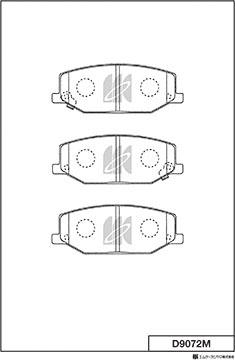 MK Kashiyama D9072M - Brake Pad Set, disc brake autospares.lv