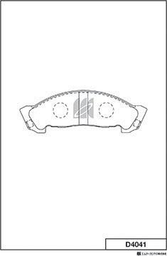 MK Kashiyama D4041 - Brake Pad Set, disc brake autospares.lv