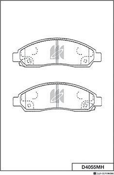 MK Kashiyama D4055MH - Brake Pad Set, disc brake autospares.lv