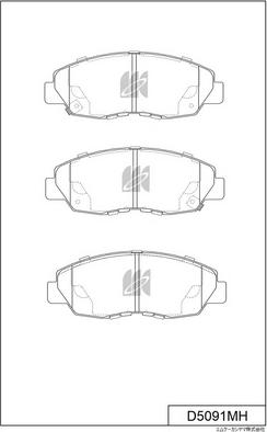 MK Kashiyama D5091MH - Brake Pad Set, disc brake autospares.lv