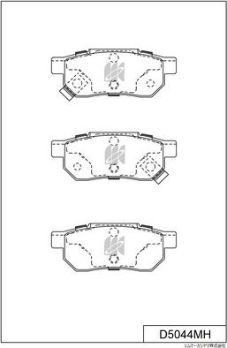 MK Kashiyama D5044MH - Brake Pad Set, disc brake autospares.lv