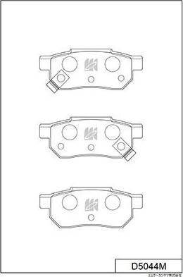 MK Kashiyama D5044M - Brake Pad Set, disc brake autospares.lv